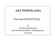 Powołanie do Komisji Egzaminacyjnej.